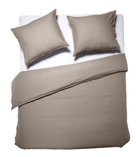 Dixxius Luxurious Dekbedovertrek Taupe | Swiss Sense