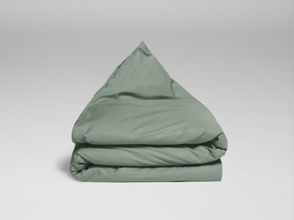 Yumeko Kinderdekbedovertrek percal jade green 120x150 100% biologisch en fairtrade katoen, percal geweven