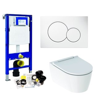 Geberit UP320 Toiletset set69 | ONE | Rimless | Turboflush | Wit met Sigma drukplaat