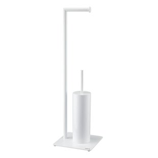Toiletbutler Sealskin Tube met Toiletrolhouder en Toiletborstel met Houder Vrijstaand Wit