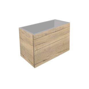 Badkamermeubel Best Design Beauty 2 Laden Greeploos 78 cm Eiken Zonder Wastafel