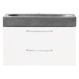 Badkamermeubelset Differnz Somero Met Beton Wastafel 60 cm Hoogglans Wit