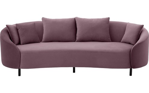 Goossens Bank Ragnar paars, stof, 3-zits, modern design