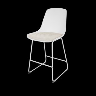 Nino-Liv barkruk wit met beige zitkussen - wit onderstel - 65 cm Nino-Liv barkruk wit met beige zitkussen - wit onderstel - 65 cm