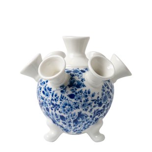 Tulpenvaas op pootjes klein Delfts blauw Tulpenvaas op pootjes klein Delfts blauw