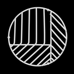 Riv metalen pannen onderzetter lichtgrijs - Ø 19 cm