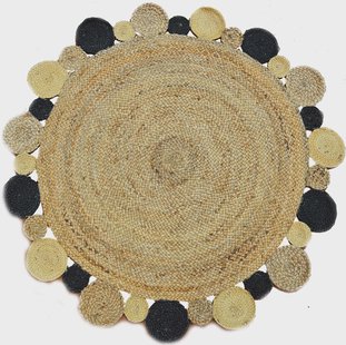 Vloerkleed Rive rond handgemaakt jute wol | Bakero