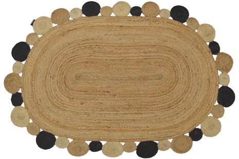 Vloerkleed Rifka ovaal handgemaakt jute | Bakero