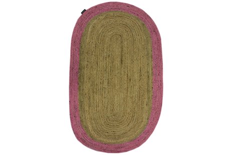 Vloerkleed Rabia ovaal handgemaakt jute | Bakero
