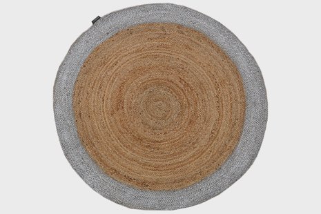 Vloerkleed Roshni rond handgemaakt jute | Bakero