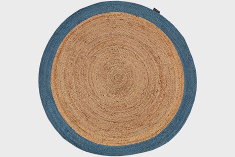 Vloerkleed Rylie rond handgemaakt jute | Bakero
