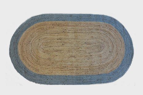 Vloerkleed Roberta ovaal handgemaakt jute | Bakero