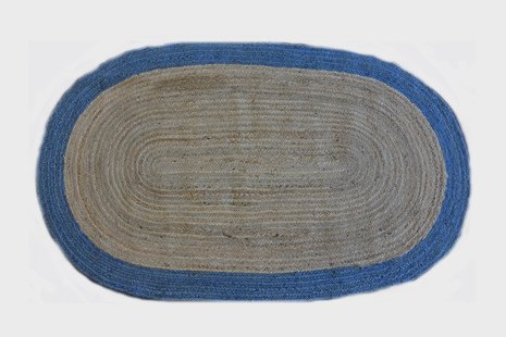 Vloerkleed Robert ovaal handgemaakt jute | Bakero