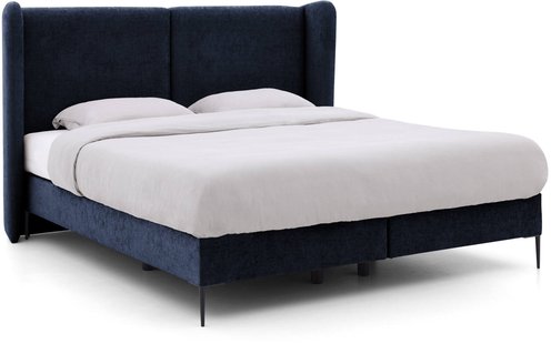 Goossens Boxspring Ease Classic Incl. Matras, Vlak 140 x 200 cm (=2x 70 x 200 cm) met hoofdbord + 2x matras shapes 1