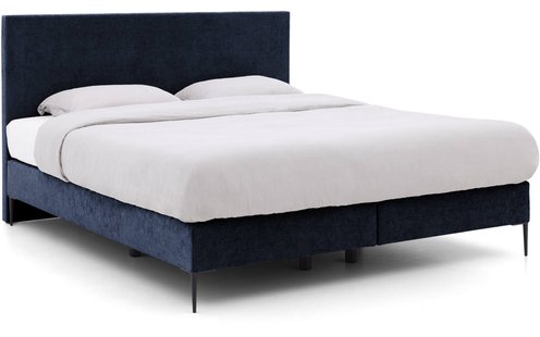 Goossens Boxspring Ease One Incl. Matras, Vlak 160 x 200 cm (=2x 80 x 200 cm) met hoofdbord + 2x matras shapes 1