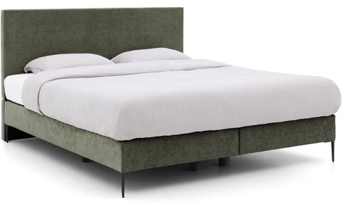 Goossens Boxspring Ease One Incl. Matras, Vlak 180 x 210 cm (=2x 90 x 210 cm) met hoofdbord + 2x matras shapes 1