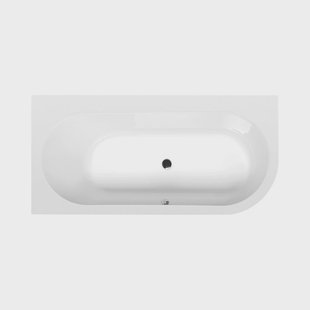 Ligbad Polysan Astra Inbouw 165x80x48 cm Asymmetrisch Links Wit