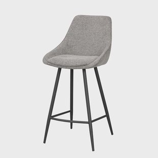 Sierra gestoffeerde barkruk grijs - 67 cm