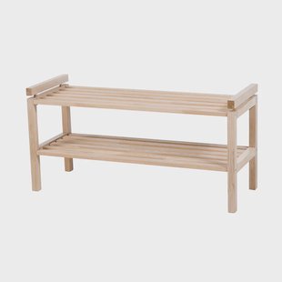 Confetti houten schoenenrek whitewash - 80 x 30 cm