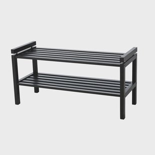 Confetti houten schoenenrek zwart - 80 x 30 cm