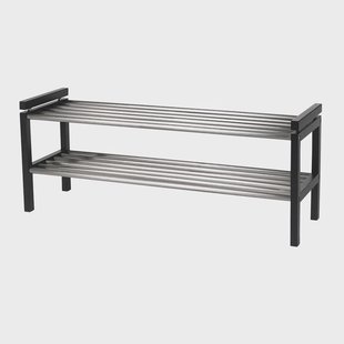 Confetti metalen schoenenrek zwart - 100 x 30 cm