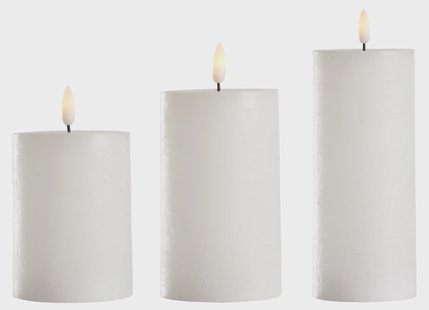 Nala led stompkaarsen wit - met afstandsbediening - set van 3