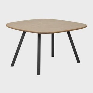 WOOOD Tablo Eettafel met 2-Stand Poot - Eiken - Naturel - 75x130x130 WOOOD Tablo Eettafel met 2-Stand Poot - Eiken - Naturel - 75x130x130