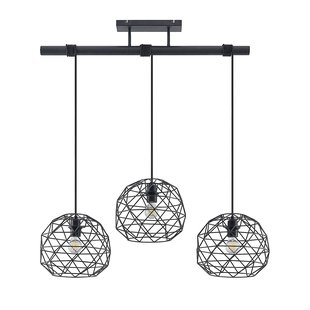 Lindby Paridimo hanglamp van staal, 3-lamps