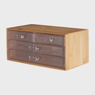 Chanti bamboe opbergdoos met lades naturel