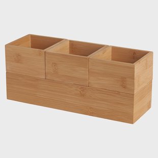 Lars houten bakjes bamboe - set van 4