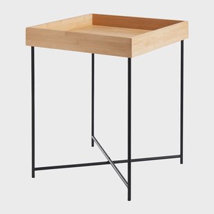 Soof houten bijzettafel bamboe - 40 x 40 cm