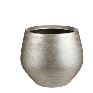 Mica Decorations Bloempot - goudkleurig - keramiek - 33 x 28 cm Mica Decorations Bloempot - goudkleurig - keramiek - 33 x 28 cm
