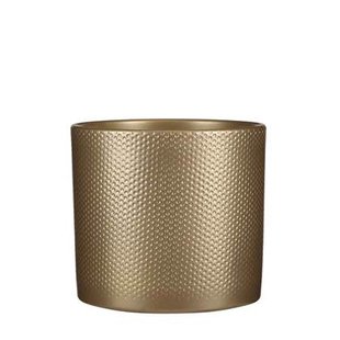 Mica Decorations Era Bloempot - H21,5 x Ø23 cm - Reliëf - Goud