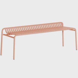 Week-end tuinbank zonder rugleuning blush