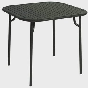 Week-end tuintafel 85x85 glass green