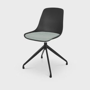 Nolon Nola-Liv Eetkamerstoel Zwart - Zacht Groen - Draaibaar - Zwart