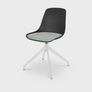 Nolon Nola-Liv Eetkamerstoel Zwart - Groen - Draaibaar - Wit