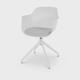 Nolon Nola-Liz Eetkamerstoel Wit - Lichtgrijs - Draaibaar - Wit