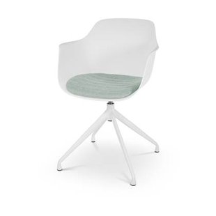 Nolon Nola-Liz Eetkamerstoel Wit - Zacht Groen - Draaibaar - Wit