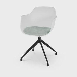 Nolon Nola-Liz Eetkamerstoel Wit - Zacht Groen - Draaibaar - Zwart