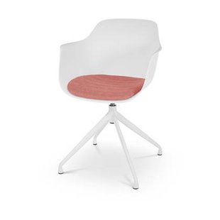 Nolon Nola-Liz Eetkamerstoel Wit - Terracotta - Draaibaar - Wit