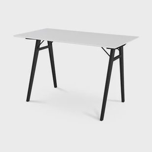 Artichok Rover houten bureau wit - zwart houten onderstel - 120 x 60 Artichok Rover houten bureau wit - zwart houten onderstel - 120 x 60
