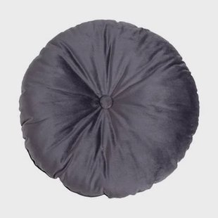 Artichok Hannah ronde sierkussen velvet grijs - Ø 45 cm