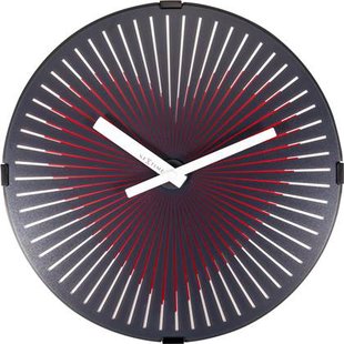 NeXtime - NeXtim - Wandklok - 30cm - Plastic -Bewegend- Rood - &apos;Motion