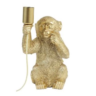 Light & Living Tafellamp Monkey - Goud - 20x19,5x34cm