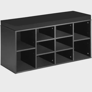 tectake® Schoenenkast met zitkussen 103,5x48x30cm