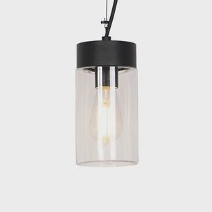QAZQA Moderne hanglamp zwart met glas IP44 - Jarra