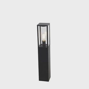 QAZQA Industriële staande buitenlamp zwart 80 cm IP44 - Charlois