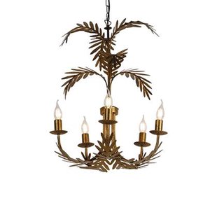 QAZQA Vintage kroonluchter goud 5-lichts - Botanica QAZQA Vintage kroonluchter goud 5-lichts - Botanica