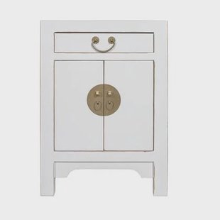 Fine Asianliving Chinees Nachtkastje Sneeuw Wit -